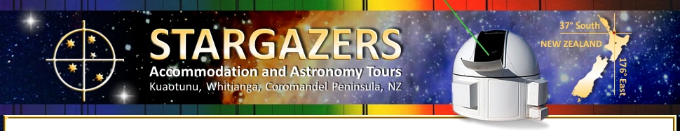 Stargazer's Bed & Breakfast, Observatory and Astronomy tours Whitianga NZ